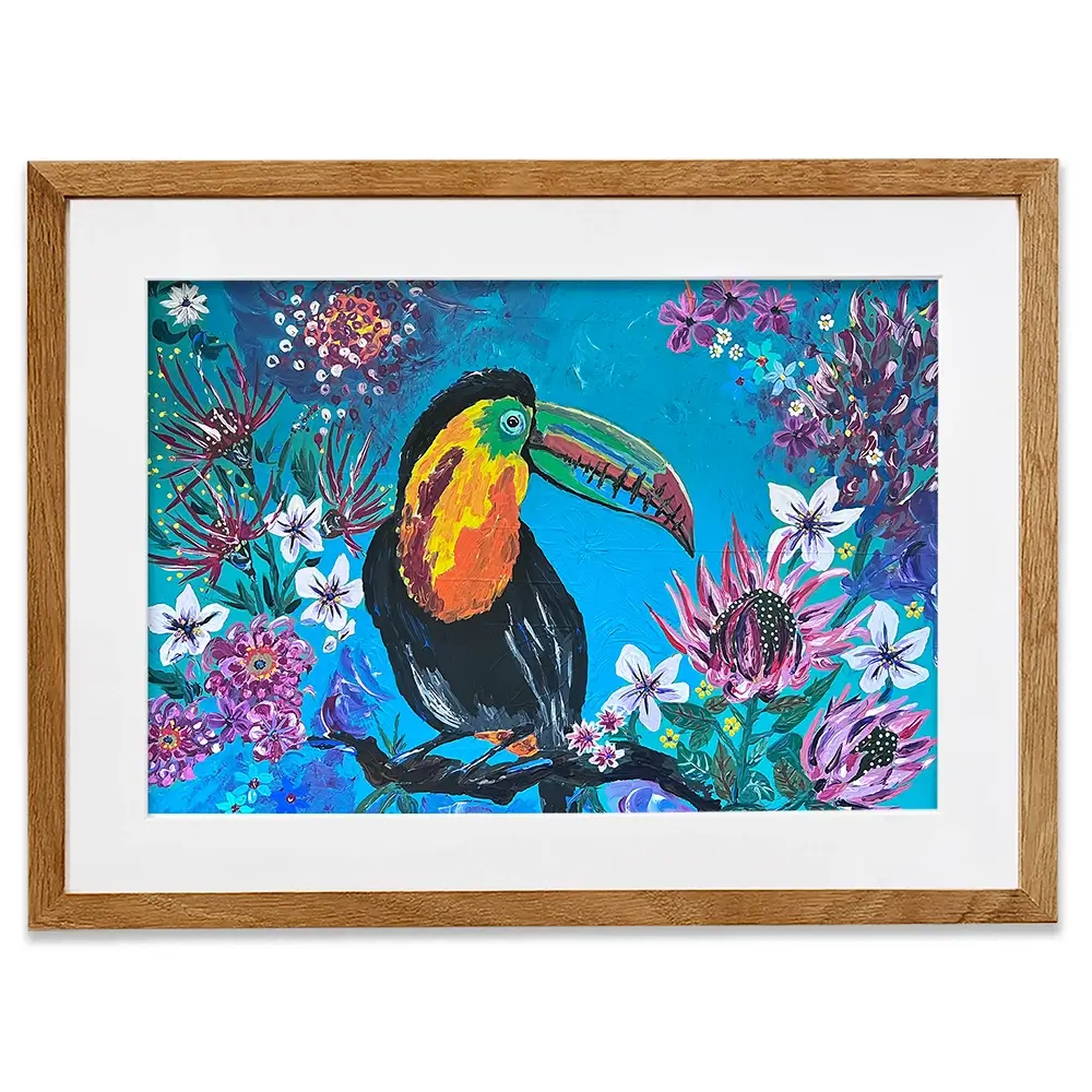 Tropical Toucan Framed Art Print Tropical Toucan Framed Art Print wall art product Jo Mulligan