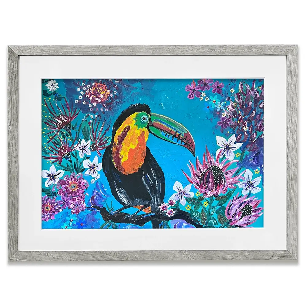 Tropical Toucan Framed Art Print Tropical Toucan Framed Art Print wall art product Jo Mulligan