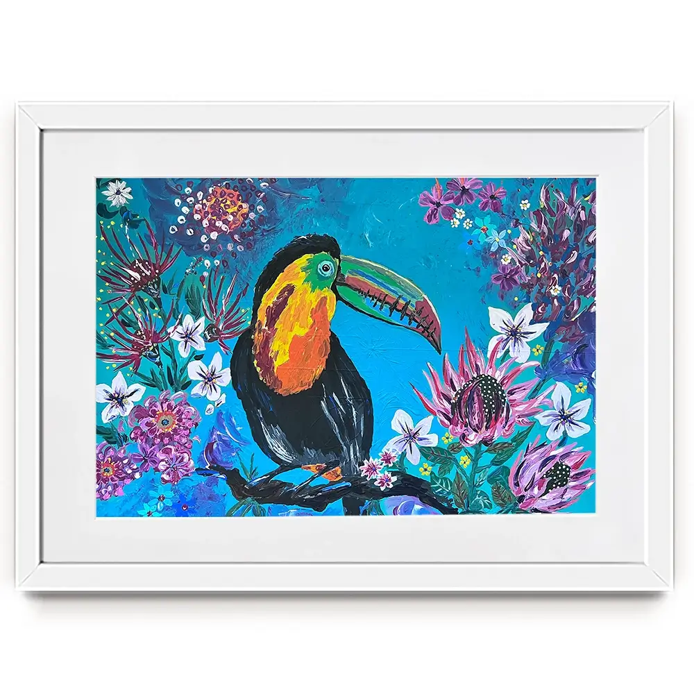 Tropical Toucan Framed Art Print Tropical Toucan Framed Art Print wall art product Jo Mulligan