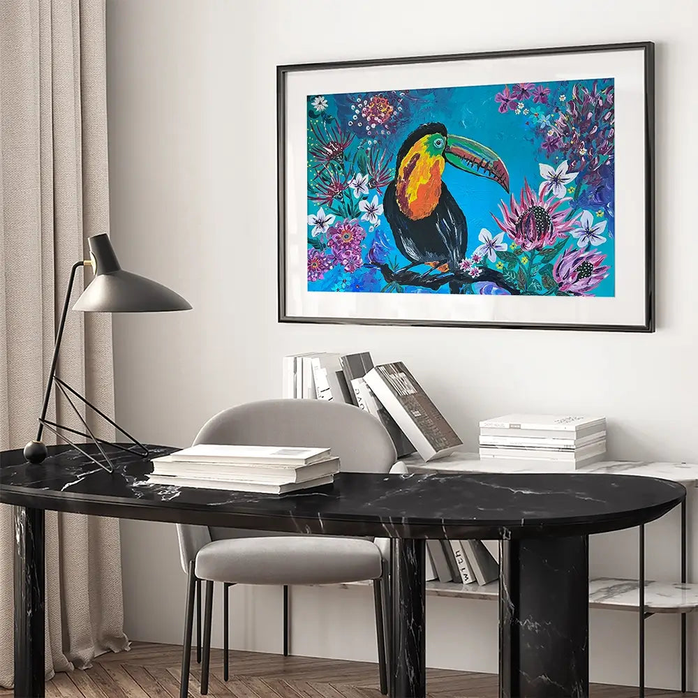 Tropical Toucan Framed Art Print Tropical Toucan Framed Art Print wall art product Jo Mulligan