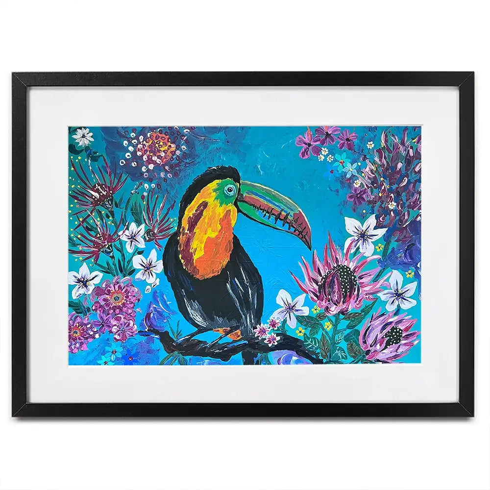 Tropical Toucan Framed Art Print Tropical Toucan Framed Art Print wall art product Jo Mulligan
