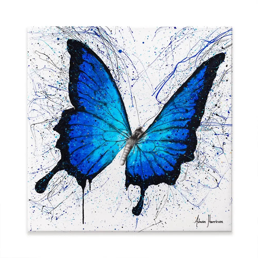 Tropics Of Blue Butterfly Canvas Print Tropics Of Blue Butterfly Canvas Print wall art product Ashvin Harrison