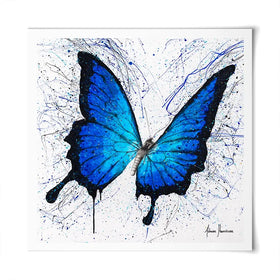 Tropics Of Blue Butterfly Square Art Print Tropics Of Blue Butterfly Square Art Print wall art product Ashvin Harrison