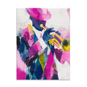 Trumpet Player In Magenta Canvas Print Trumpet Player In Magenta Canvas Print wall art product Chromatic Storm Studio