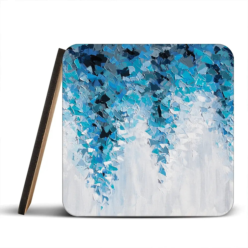 Tumbling Blue Abstract Coaster Set Tumbling Blue Abstract Coaster Set wall art product Olga Tkachyk