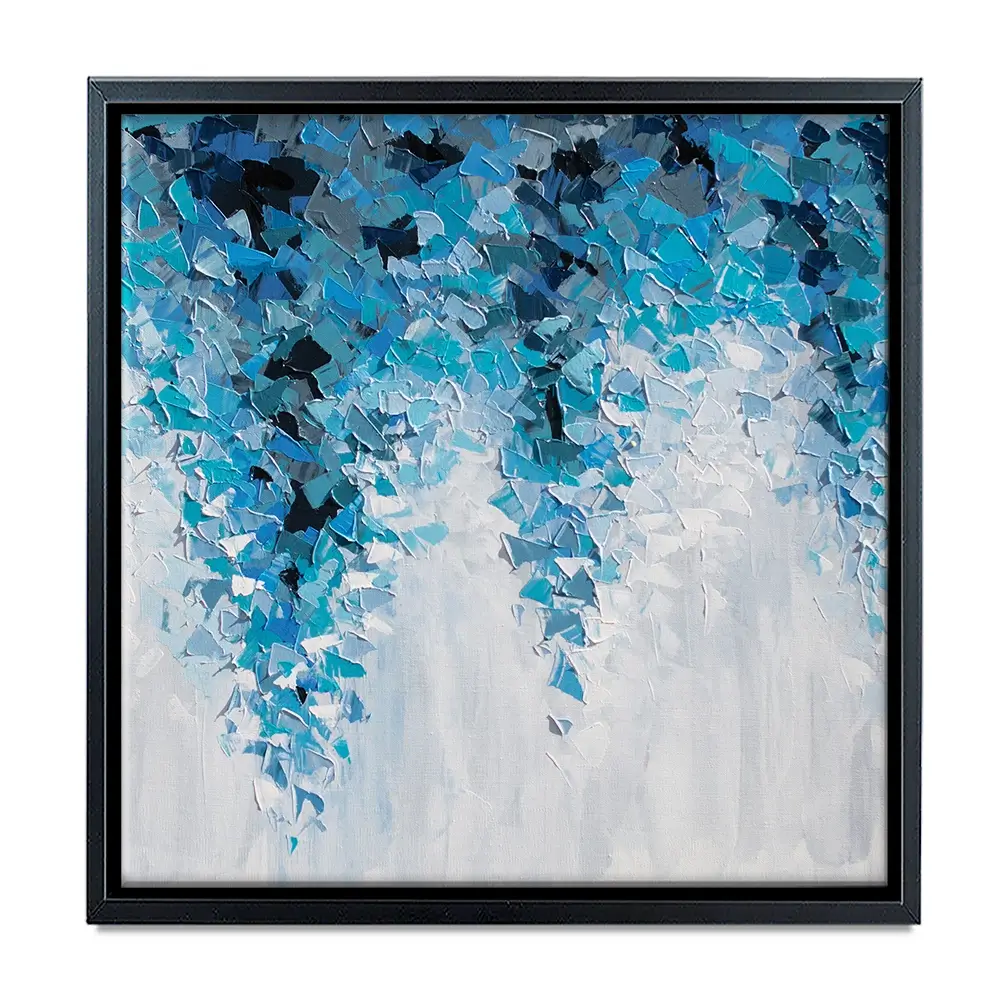 Tumbling Blue Abstract Square Canvas Print Tumbling Blue Abstract Square Canvas Print wall art product Olga Tkachyk