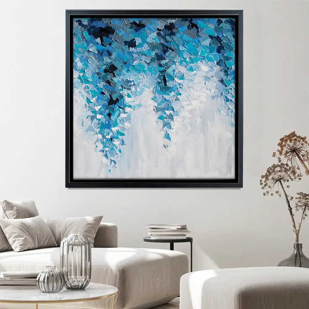 Tumbling Blue Abstract Square Canvas Print Tumbling Blue Abstract Square Canvas Print wall art product Olga Tkachyk