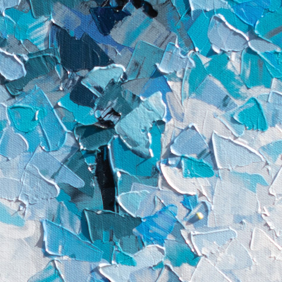 Tumbling Blue Abstract Square Canvas Print wall art product Olga Tkachyk