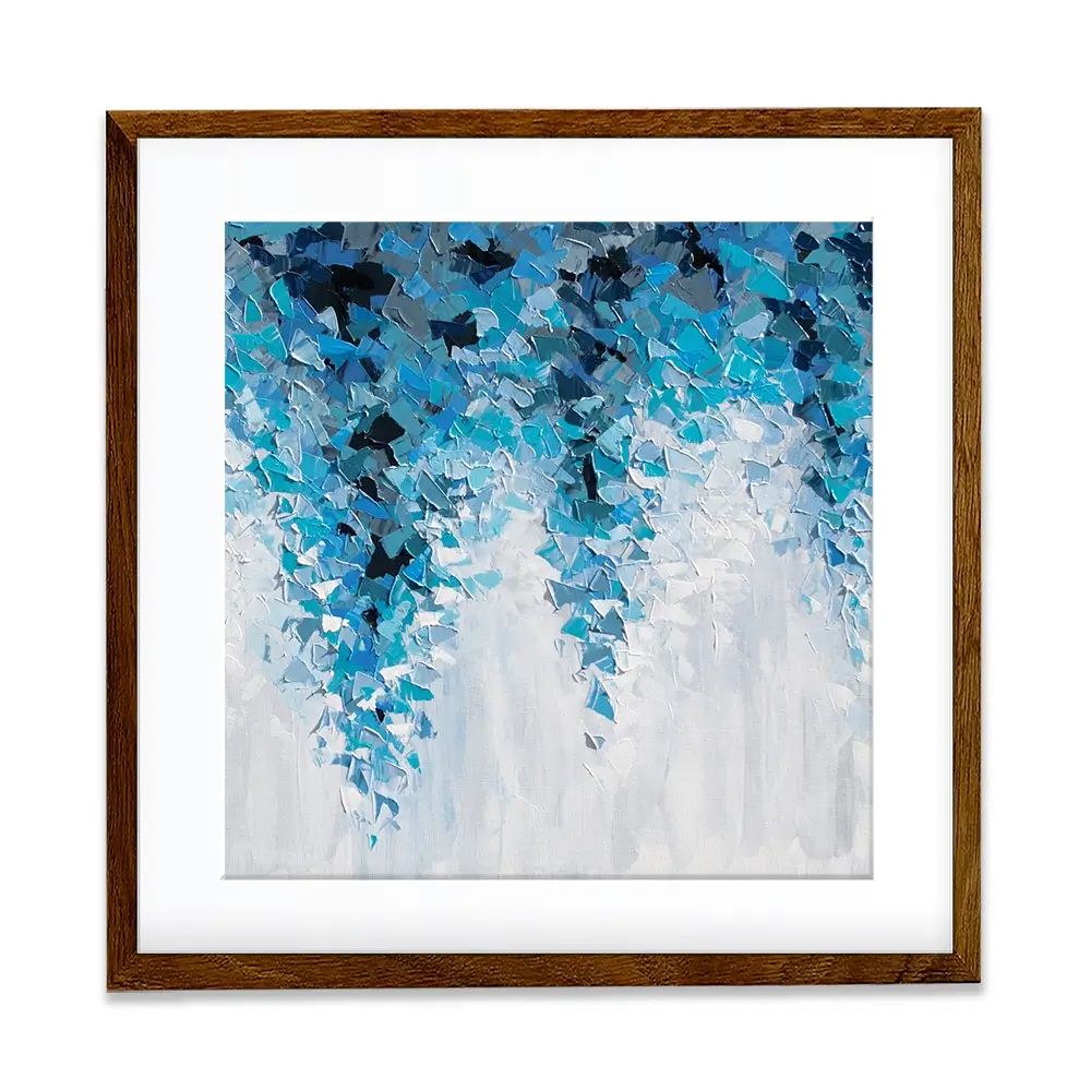 Tumbling Blue Abstract Square Framed Art Print Tumbling Blue Abstract Square Framed Art Print wall art product Olga Tkachyk