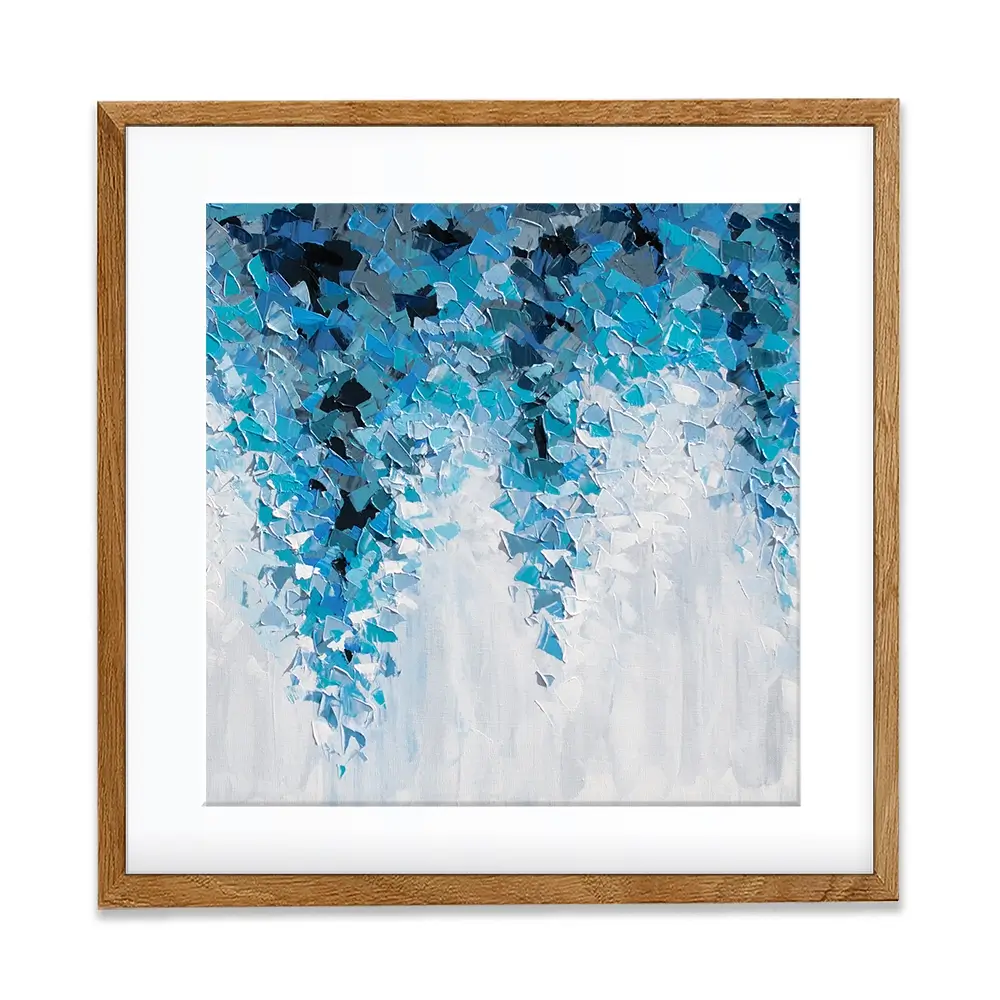 Tumbling Blue Abstract Square Framed Art Print Tumbling Blue Abstract Square Framed Art Print wall art product Olga Tkachyk