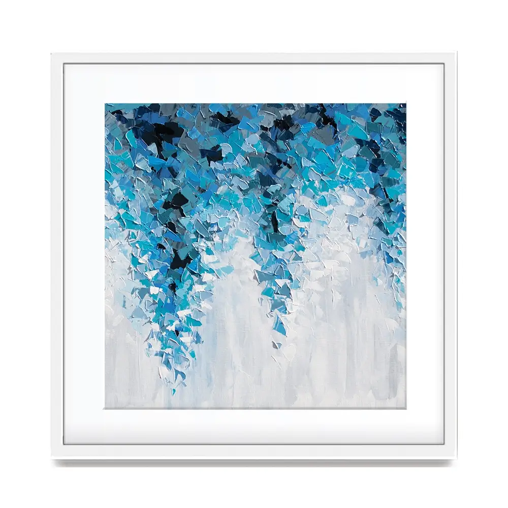 Tumbling Blue Abstract Square Framed Art Print Tumbling Blue Abstract Square Framed Art Print wall art product Olga Tkachyk