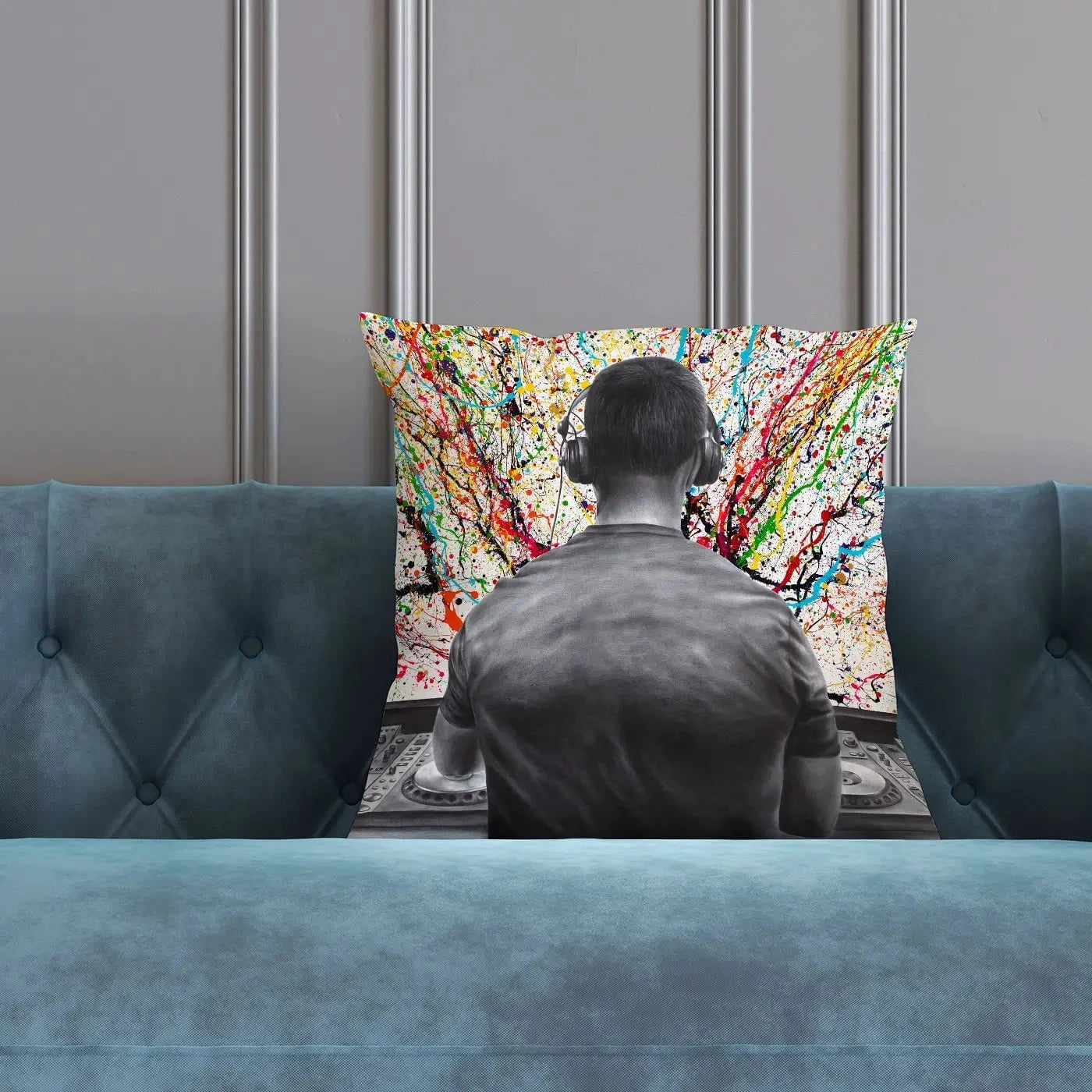 Turn It Up DJ Cushion Turn It Up DJ Cushion wall art product Ashvin Harrison