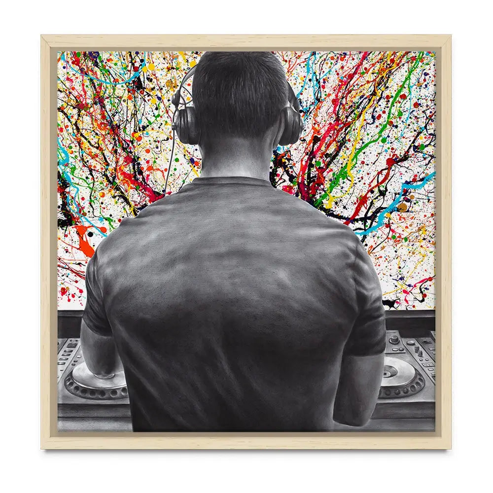Turn It Up DJ Oversized Canvas Print Turn It Up DJ Oversized Canvas Print wall art product Art Print Shop