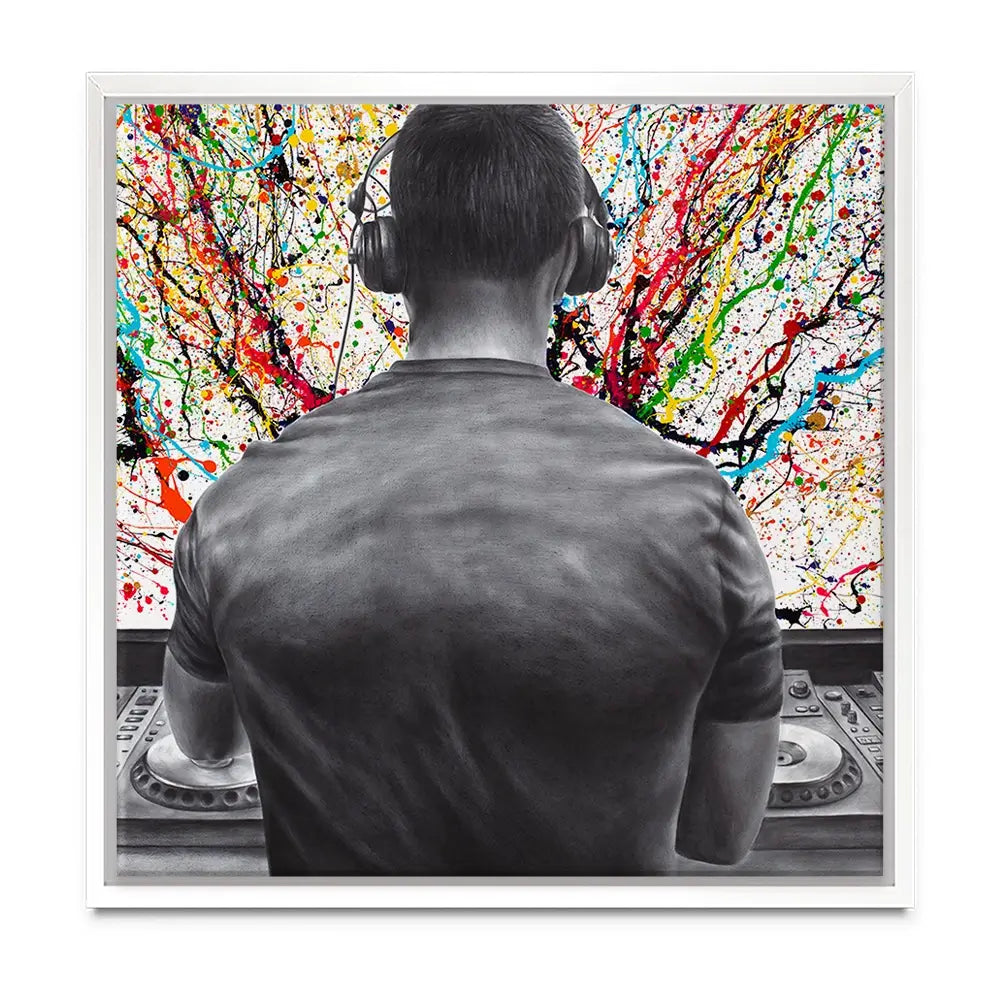 Turn It Up DJ Oversized Canvas Print Turn It Up DJ Oversized Canvas Print wall art product Art Print Shop