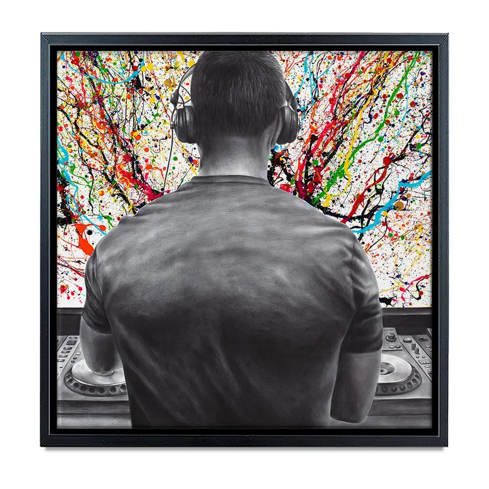 Turn It Up DJ Oversized Canvas Print Turn It Up DJ Oversized Canvas Print wall art product Art Print Shop