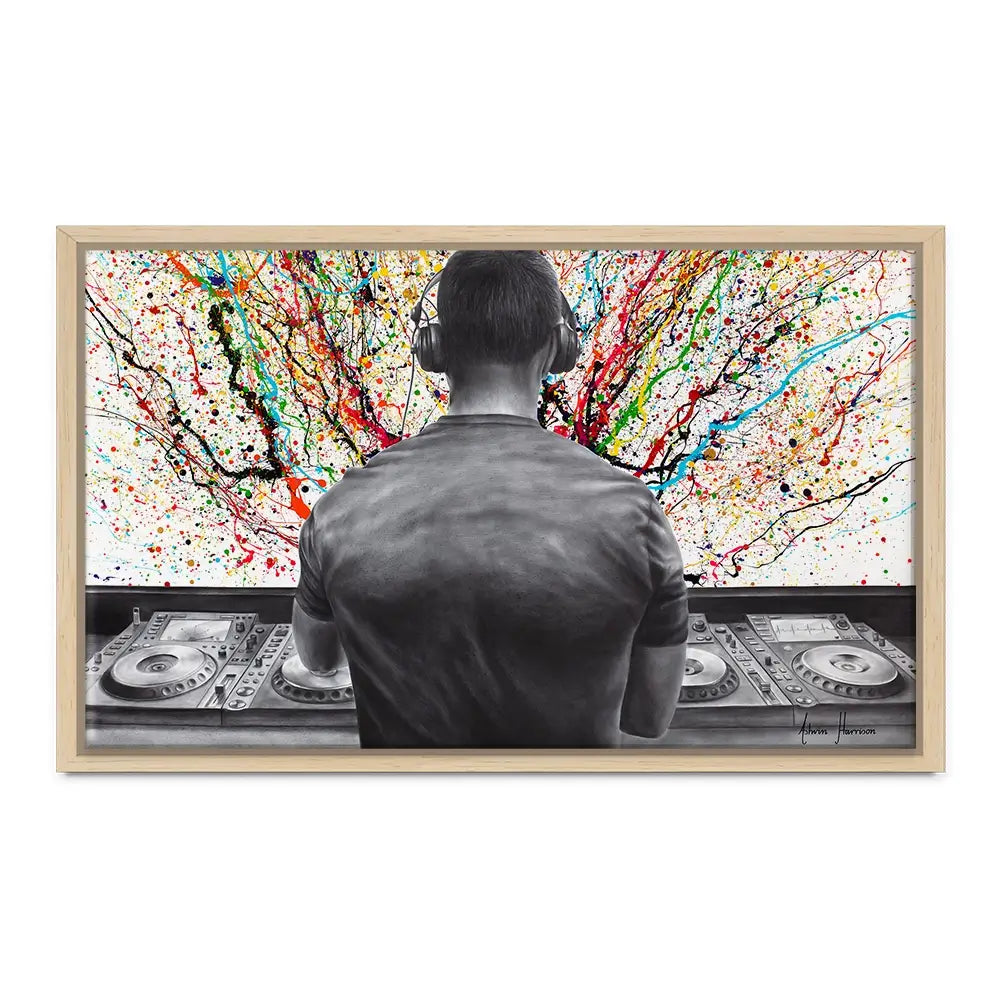 Turn It Up DJ Oversized Canvas Print Turn It Up DJ Oversized Canvas Print wall art product Art Print Shop
