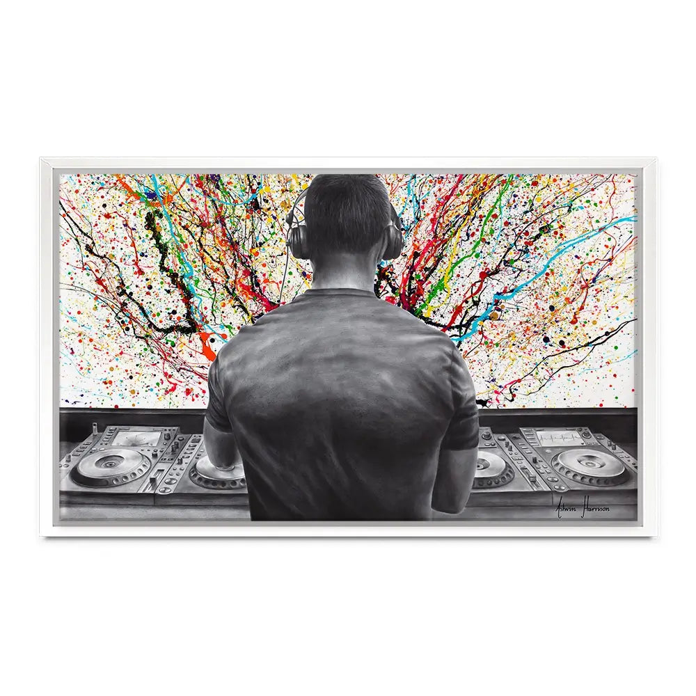Turn It Up DJ Oversized Canvas Print Turn It Up DJ Oversized Canvas Print wall art product Art Print Shop