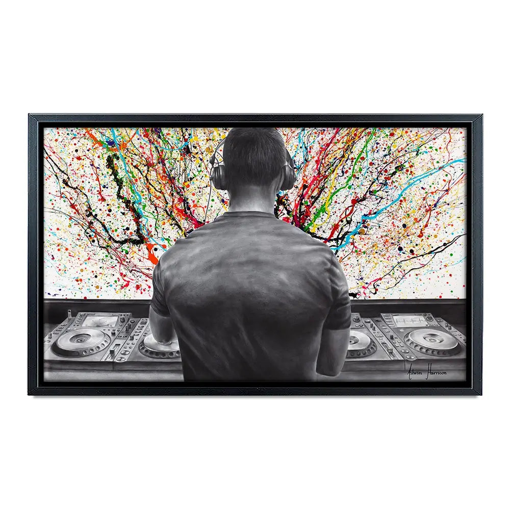 Turn It Up DJ Oversized Canvas Print Turn It Up DJ Oversized Canvas Print wall art product Art Print Shop