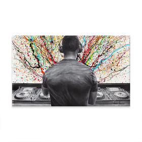 Turn It Up DJ Oversized Canvas Print Turn It Up DJ Oversized Canvas Print wall art product Art Print Shop
