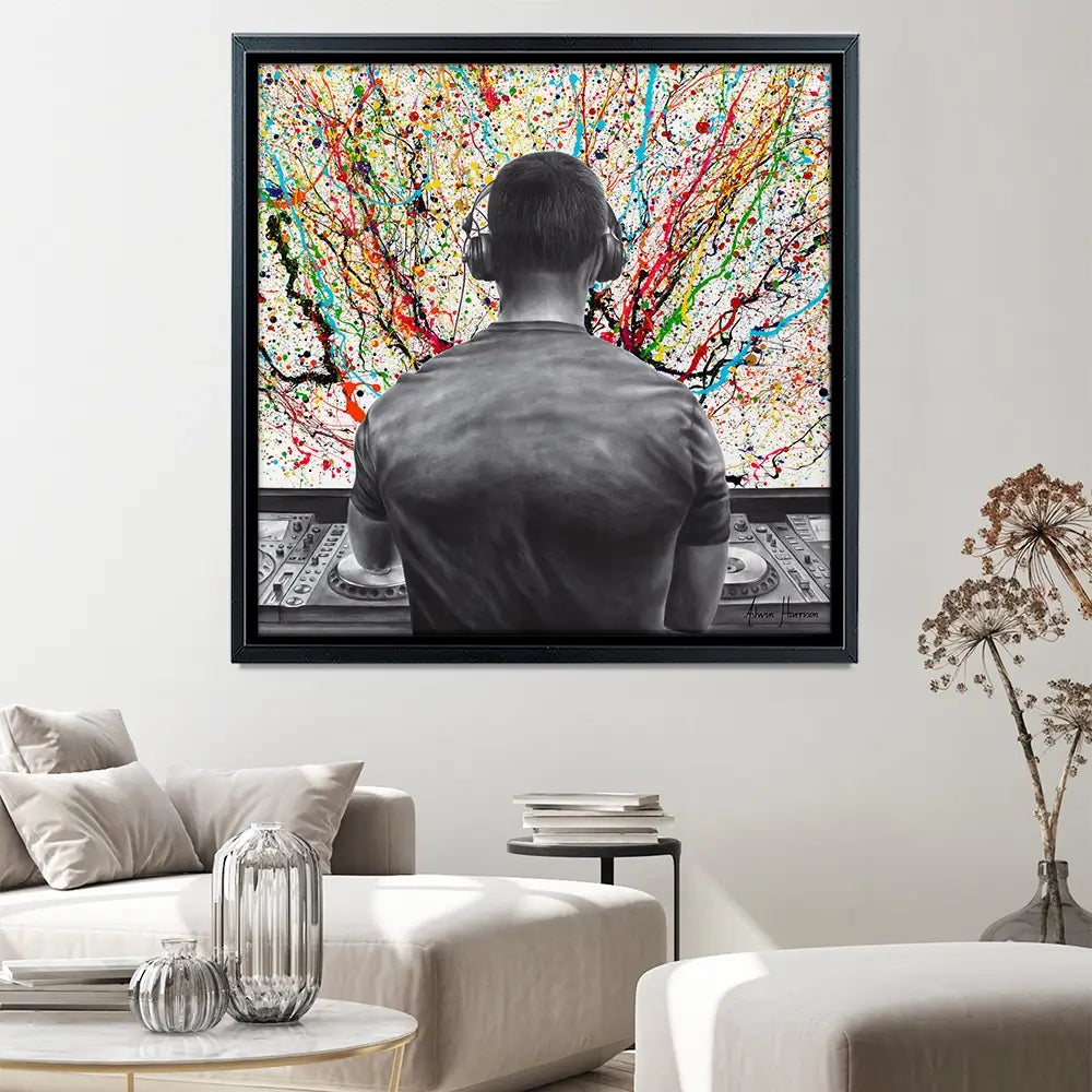 Turn It Up DJ Square Canvas Print Turn It Up DJ Square Canvas Print wall art product Ashvin Harrison