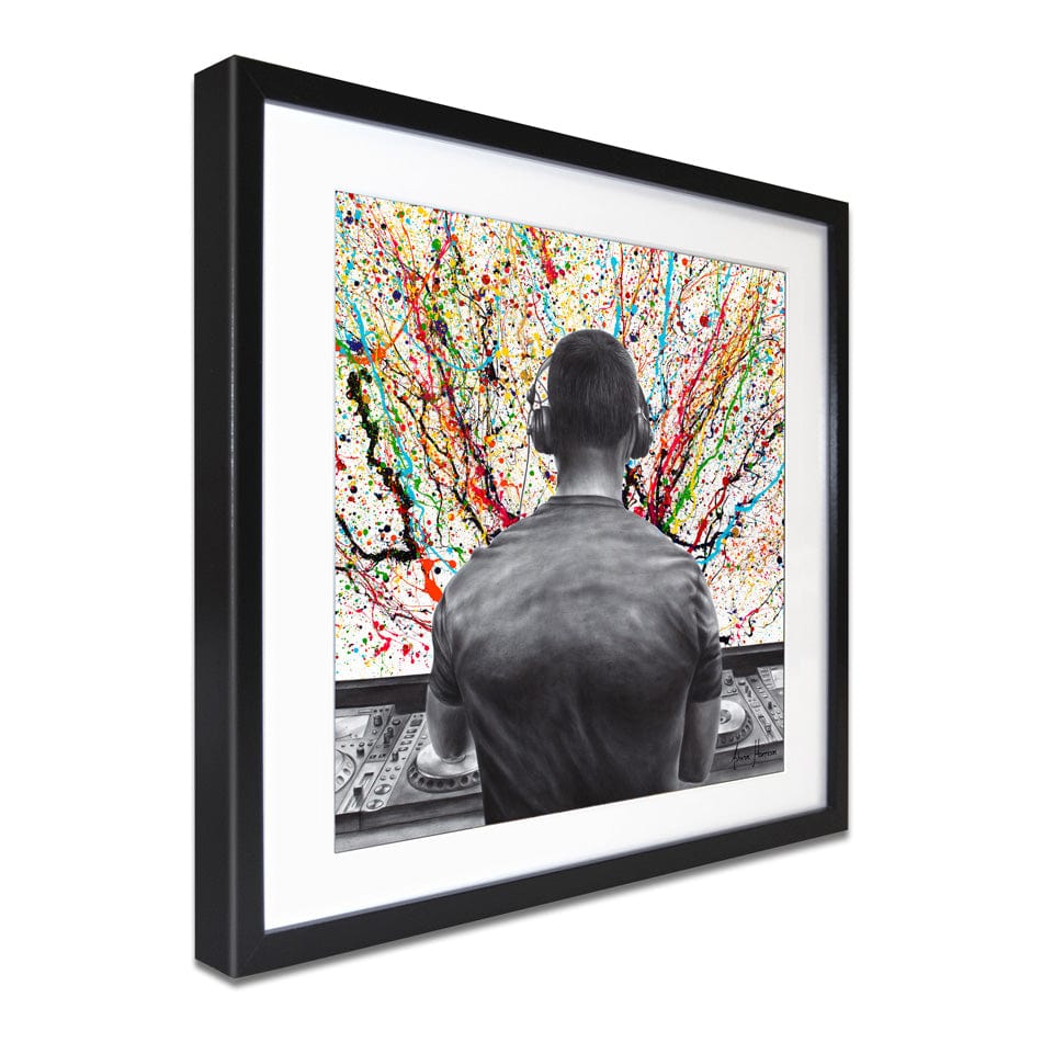 Turn It Up DJ Square Framed Art Print wall art product Ashvin Harrison
