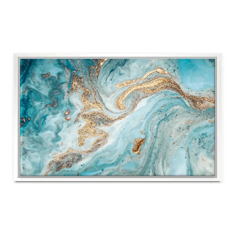 Turquoise Marble Canvas Print Turquoise Marble Canvas Print wall art product CARACOLLA / Shutterstock