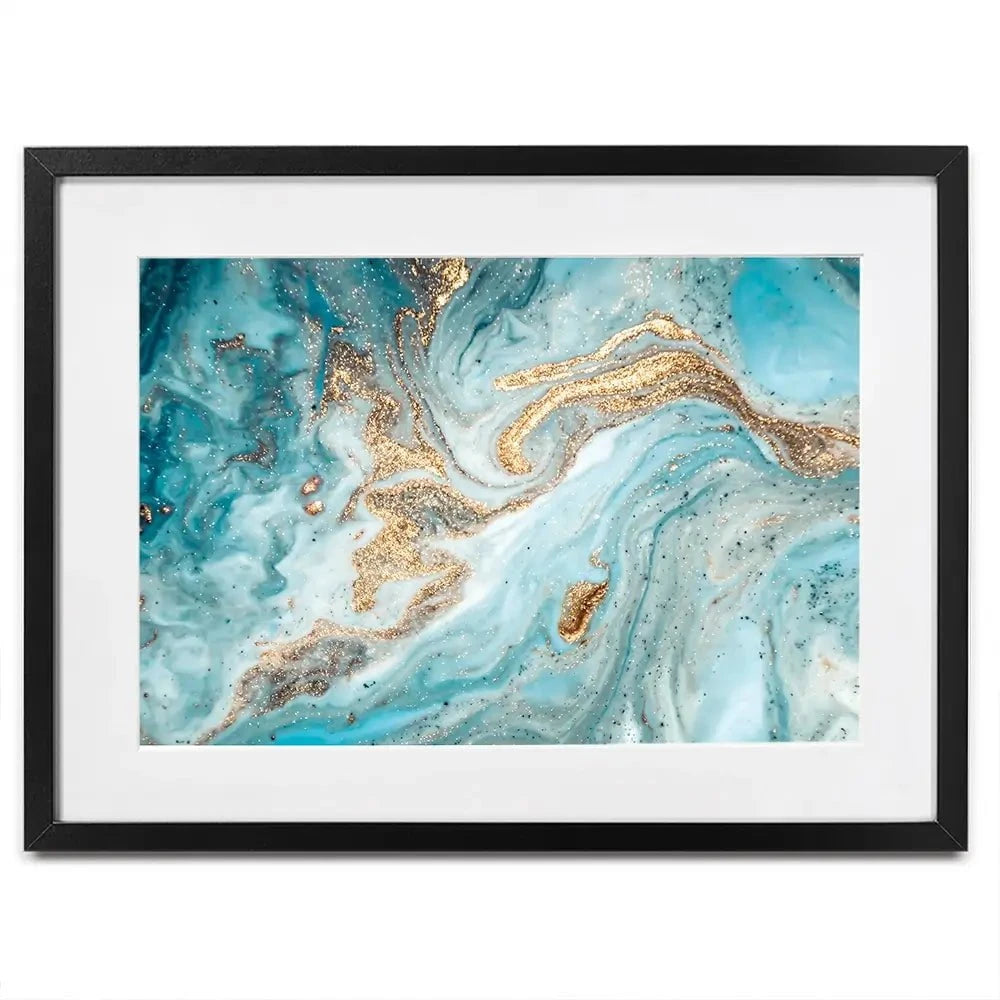 Turquoise Marble Framed Art Print Turquoise Marble Framed Art Print wall art product CARACOLLA / Shutterstock
