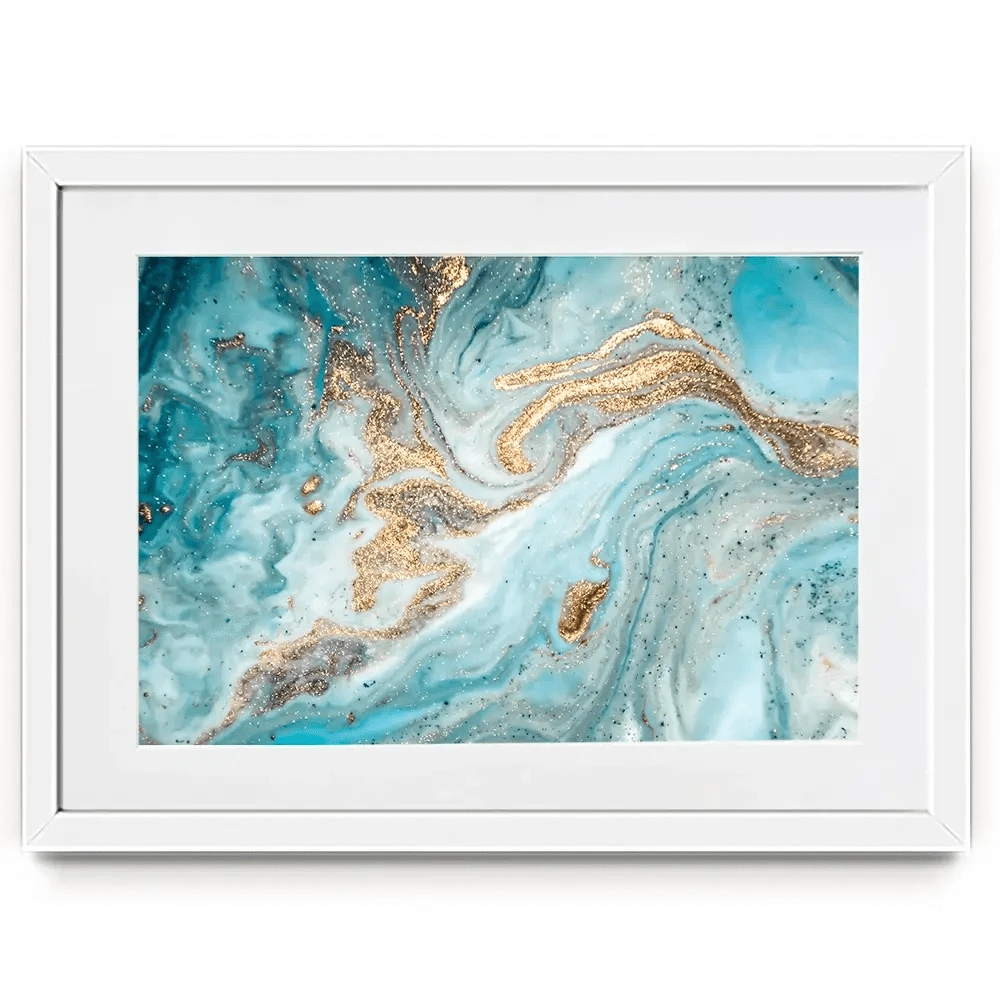 Turquoise Marble Framed Art Print Turquoise Marble Framed Art Print wall art product CARACOLLA / Shutterstock