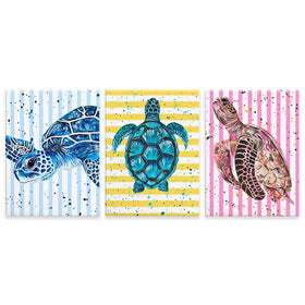 Turtle Stripes Trio Canvas Print Turtle Stripes Trio Canvas Print wall art product Emma LC Art