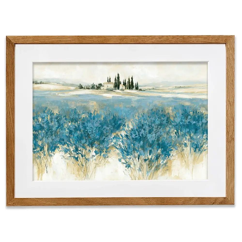 Tuscan Lavender Field Horizon Framed Art Print Tuscan Lavender Field Horizon Framed Art Print wall art product Chromatic Storm Studio