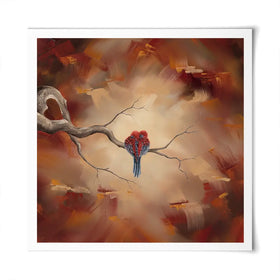 Twin Flame Square Art Print Twin Flame Square Art Print wall art product Isabella Karolewicz