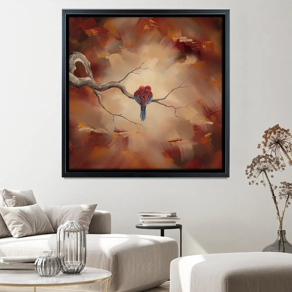 Twin Flame Square Canvas Print Twin Flame Square Canvas Print wall art product Isabella Karolewicz