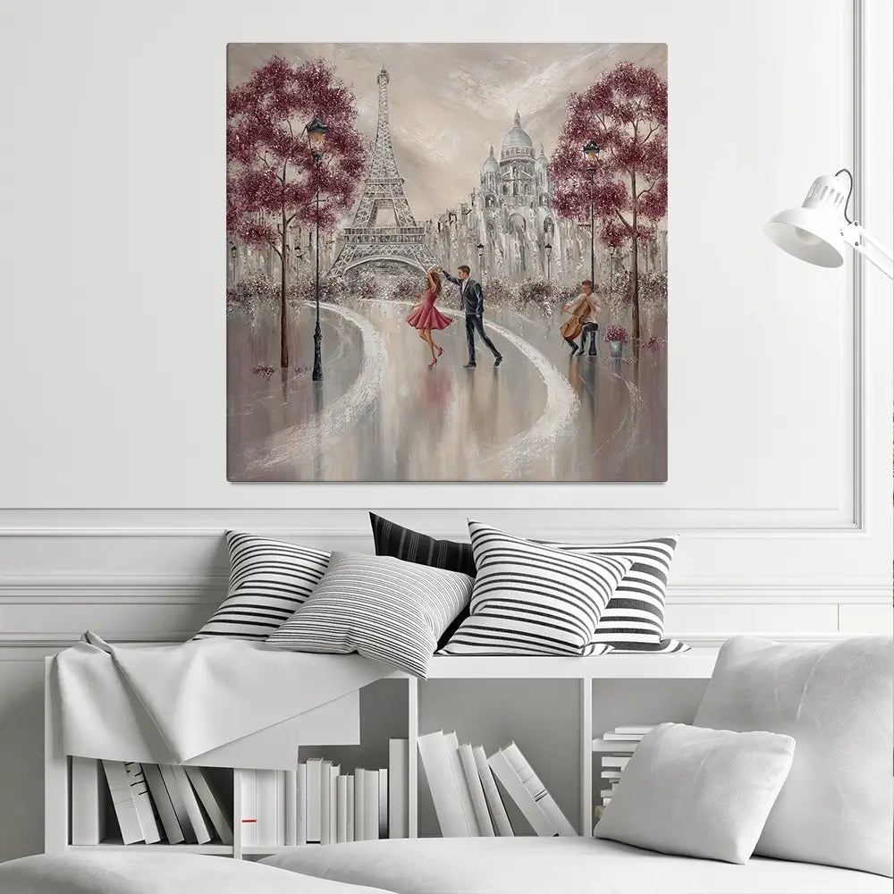 Twirl Paris Dance Square Canvas Print Twirl Paris Dance Square Canvas Print wall art product Isabella Karolewicz