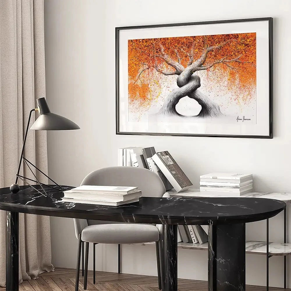 Twisting Love Trees Framed Art Print Twisting Love Trees Framed Art Print wall art product Ashvin Harrison