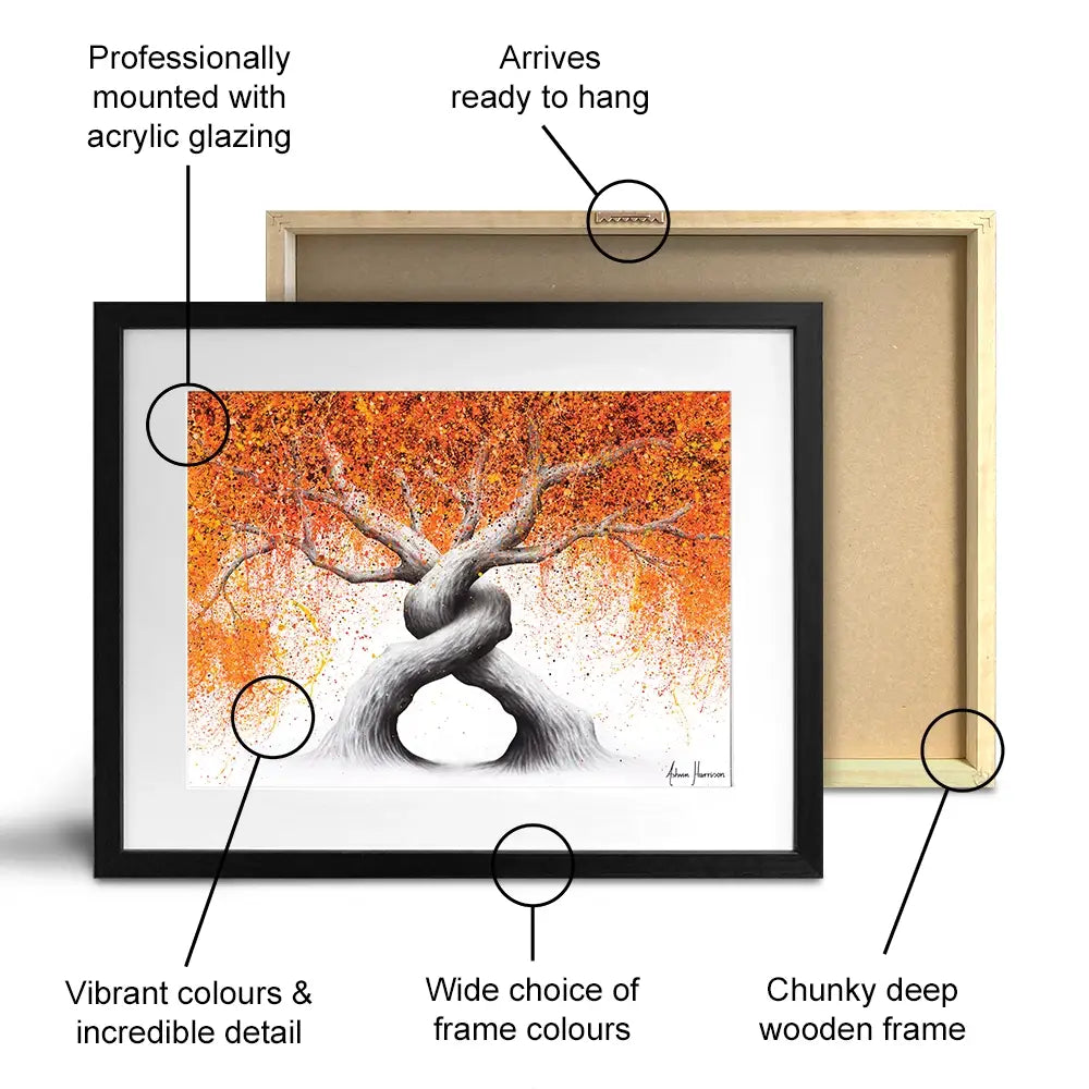 Twisting Love Trees Framed Art Print Twisting Love Trees Framed Art Print wall art product Ashvin Harrison