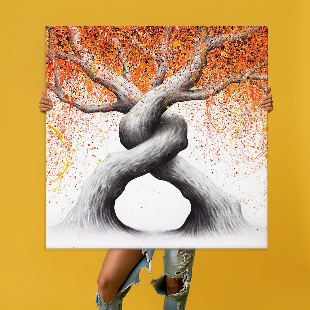Twisting Love Trees Oversized Canvas Print Twisting Love Trees Oversized Canvas Print wall art product Art Print Shop
