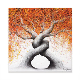 Twisting Love Trees Square Canvas Print Twisting Love Trees Square Canvas Print wall art product Ashvin Harrison