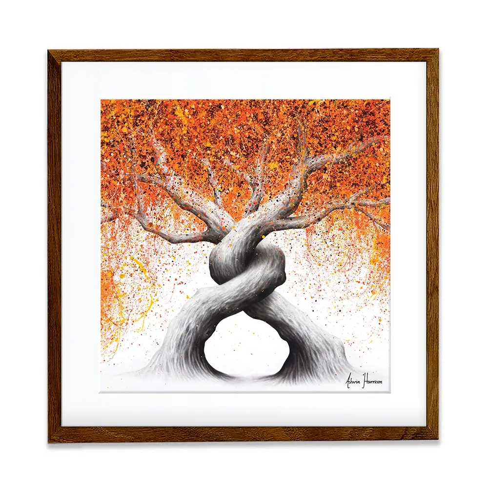 Twisting Love Trees Square Framed Art Print Twisting Love Trees Square Framed Art Print wall art product Ashvin Harrison