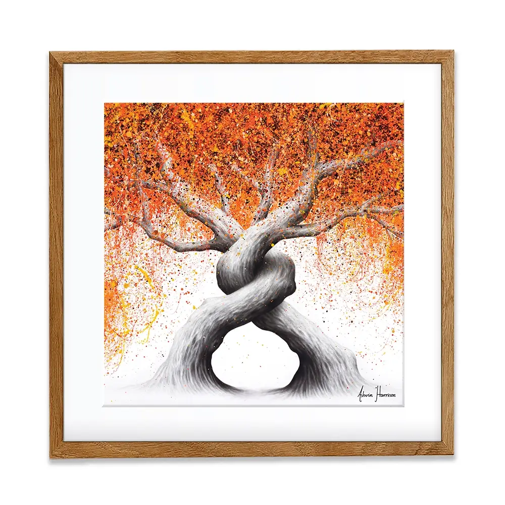 Twisting Love Trees Square Framed Art Print Twisting Love Trees Square Framed Art Print wall art product Ashvin Harrison