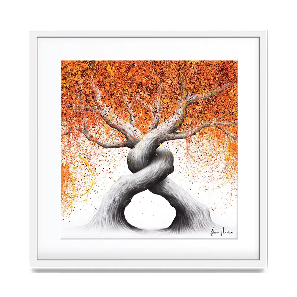 Twisting Love Trees Square Framed Art Print Twisting Love Trees Square Framed Art Print wall art product Ashvin Harrison