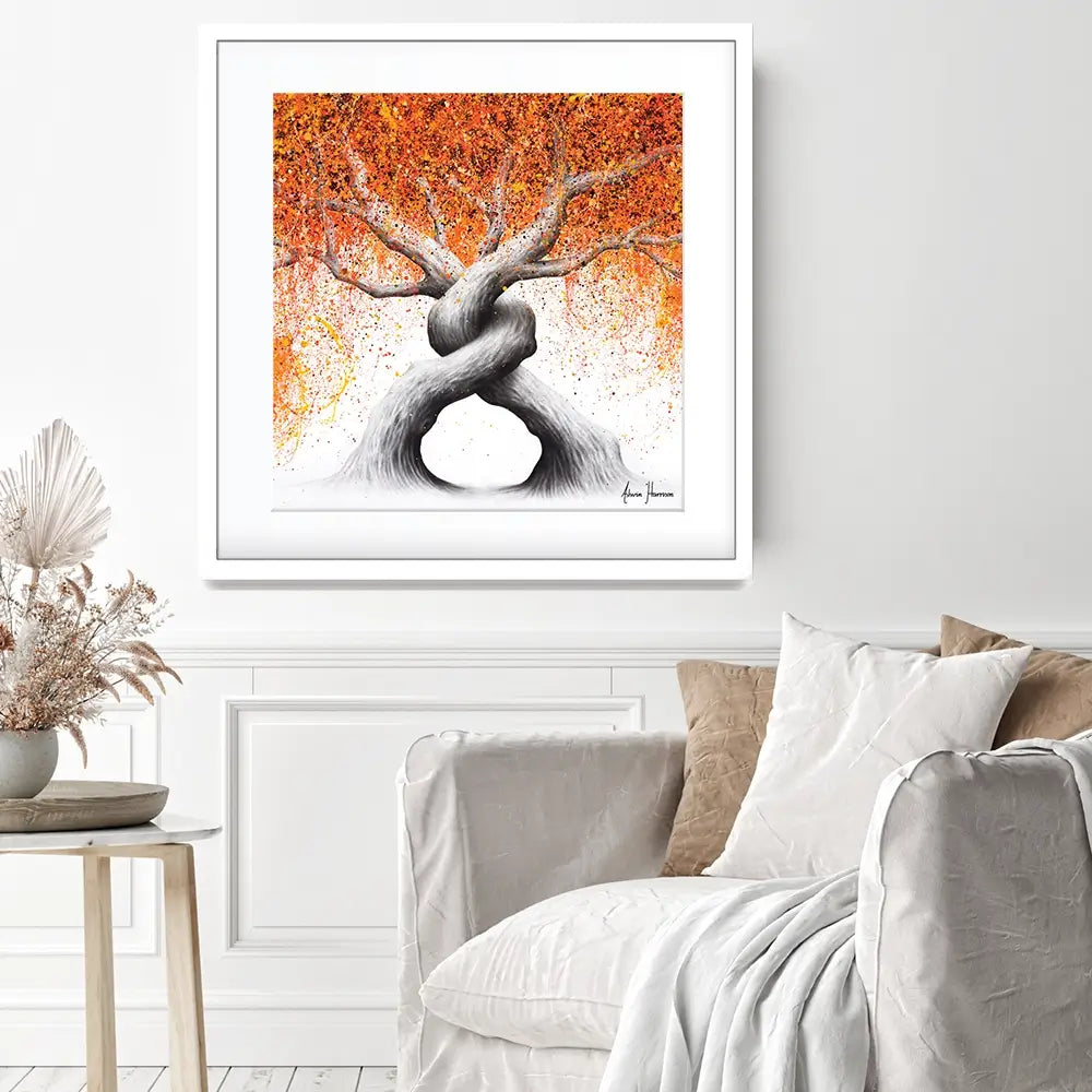 Twisting Love Trees Square Framed Art Print Twisting Love Trees Square Framed Art Print wall art product Ashvin Harrison