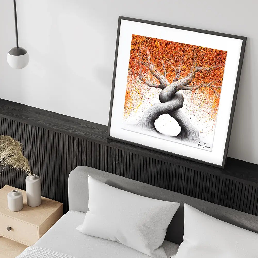 Twisting Love Trees Square Framed Art Print Twisting Love Trees Square Framed Art Print wall art product Ashvin Harrison