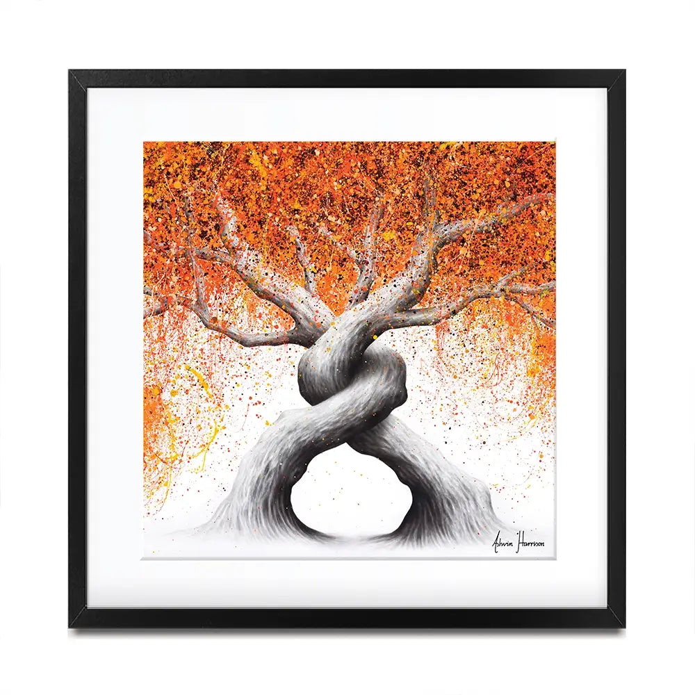 Twisting Love Trees Square Framed Art Print Twisting Love Trees Square Framed Art Print wall art product Ashvin Harrison