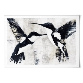 Two Birds In Flight Art Print Two Birds In Flight Art Print wall art product Chromatic Storm Studio