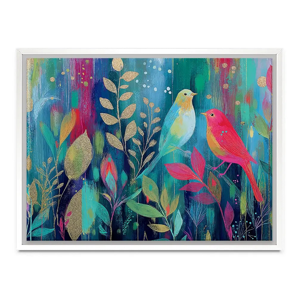 Two Birds In The Garden Canvas Print Two Birds In The Garden Canvas Print wall art product Chromatic Storm Studio