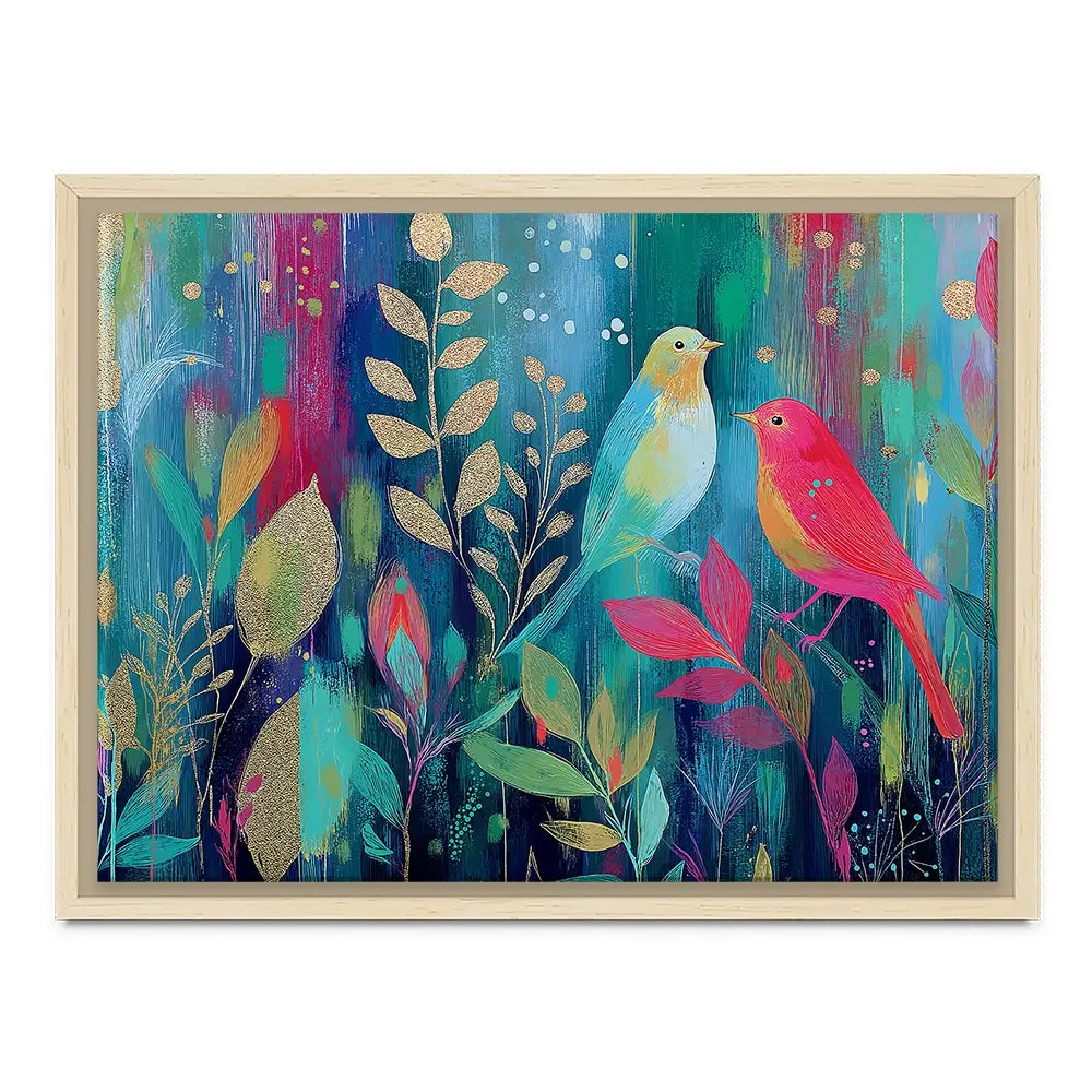 Two Birds In The Garden Canvas Print Two Birds In The Garden Canvas Print wall art product Chromatic Storm Studio
