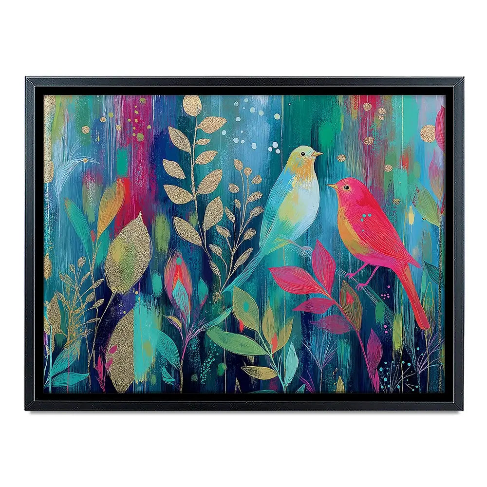 Two Birds In The Garden Canvas Print Two Birds In The Garden Canvas Print wall art product Chromatic Storm Studio