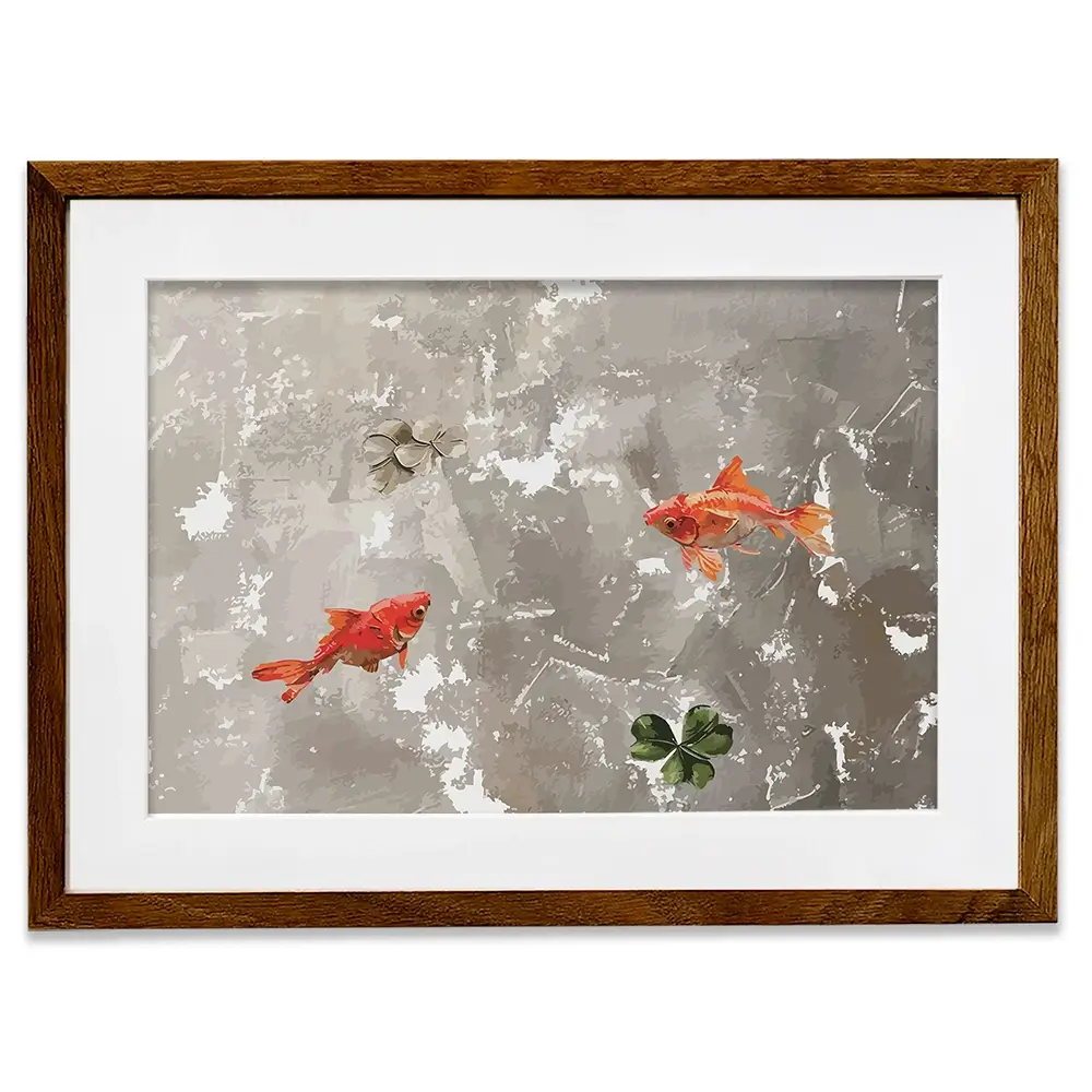 Two Fish Framed Art Print Two Fish Framed Art Print wall art product Art Print Shop