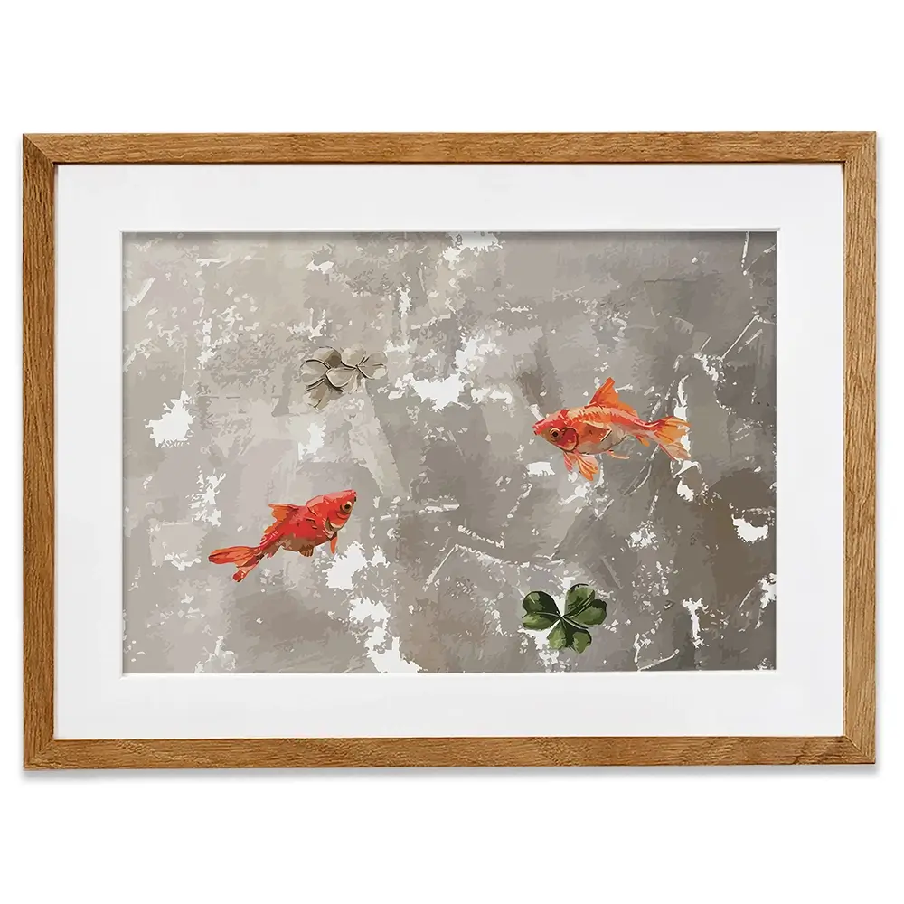 Two Fish Framed Art Print Two Fish Framed Art Print wall art product Art Print Shop