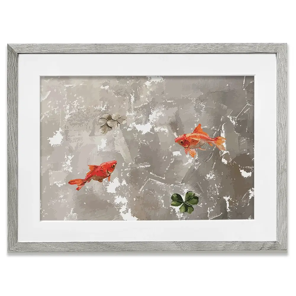 Two Fish Framed Art Print Two Fish Framed Art Print wall art product Art Print Shop